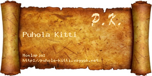 Puhola Kitti névjegykártya